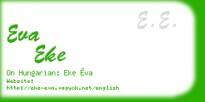 eva eke business card